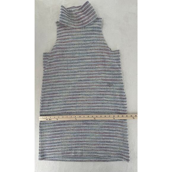 Anthropologie Akemi + Kin Dress Mock Turtleneck Sleeveless Woven Stripe Small - Picture 12 of 12